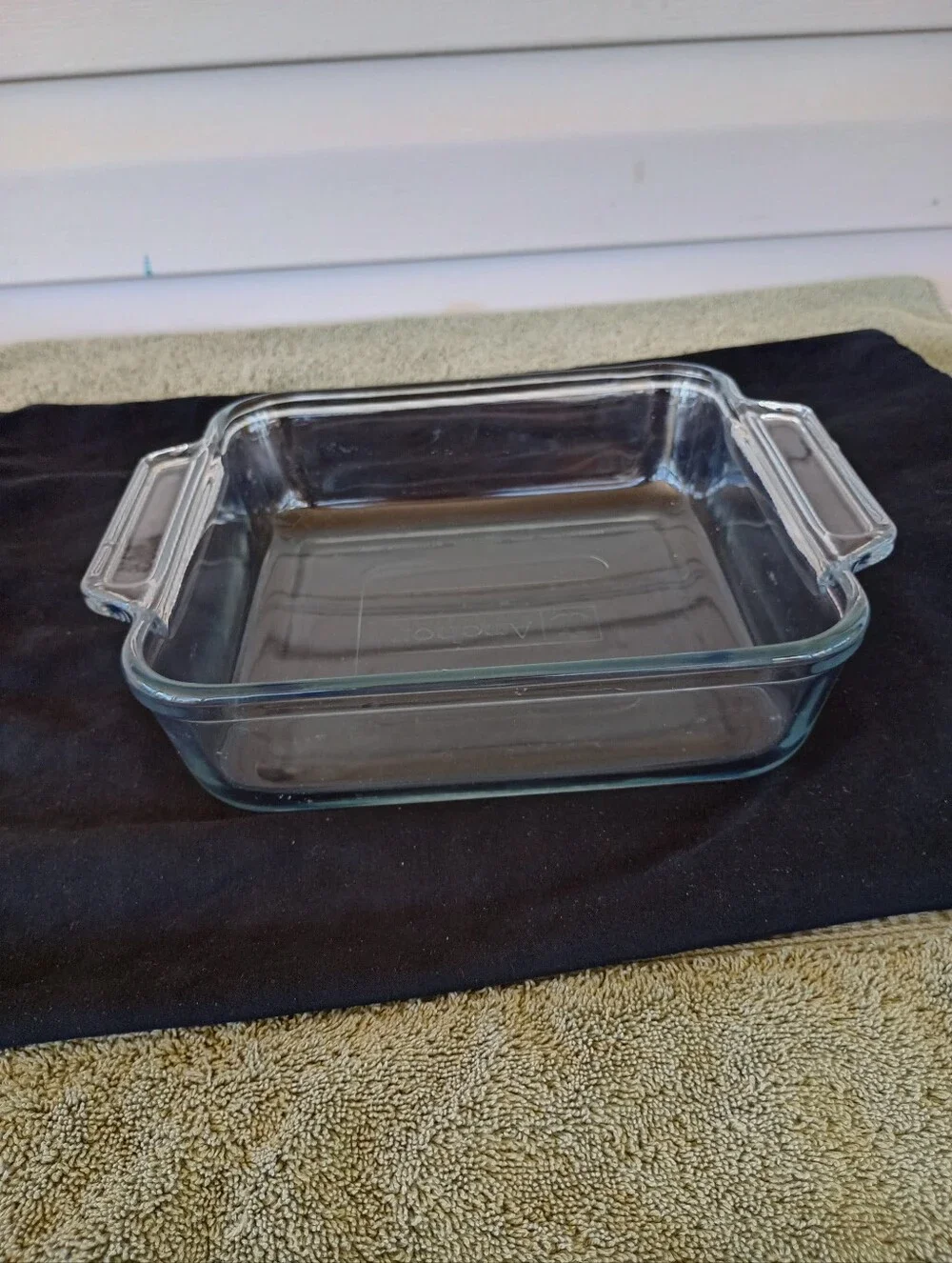 Anchor Hocking Square 8x8 Clear Glass Baking Dish Casserole USA Vintage